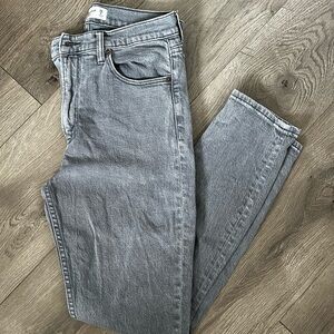 Gray Skinny Jeans with Faded Wash
